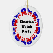 Verkiezingsfeestje Keramisch Ornament (Rechts)