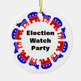 Verkiezingsfeestje Keramisch Ornament
