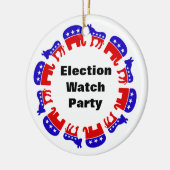 Verkiezingsfeestje Keramisch Ornament (Links)