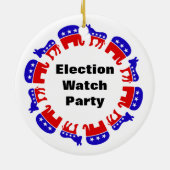 Verkiezingsfeestje Keramisch Ornament (Achterkant)