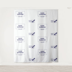 Verkiezingsjaar Democratische stemming stap herhal Wandkleed