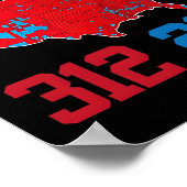 Verkiezingskaart 2024 312 Rood 2024 Verkiezingsres Poster (Hoek)