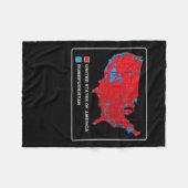 Verkiezingskaart 2024 Verenigde Staten van Amerika Fleece Deken (Voorkant (Horizontaal))