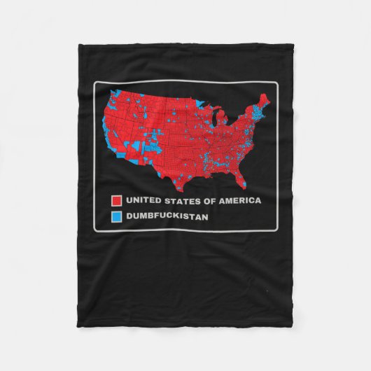 Verkiezingskaart 2024 Verenigde Staten van Amerika Fleece Deken (Voorkant)