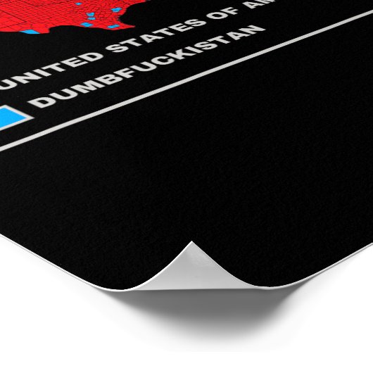 Verkiezingskaart 2024 Verenigde Staten van Amerika Poster (Hoek)