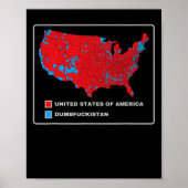 Verkiezingskaart 2024 Verenigde Staten van Amerika Poster (Voorkant)