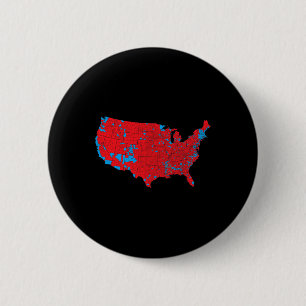 Verkiezingskaart van de VS 2024 President Trump Re Ronde Button 5,7 Cm