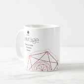 Verkiezingskunst: moed: 6 van 7 Mok voor virtueel (Voorkant links)