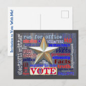 Verkiezingskwestie - Uitnodiging om met mij te ste (Voorkant / Achterkant)