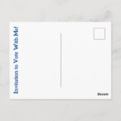 Verkiezingskwestie - Uitnodiging om met mij te ste (Achterkant)