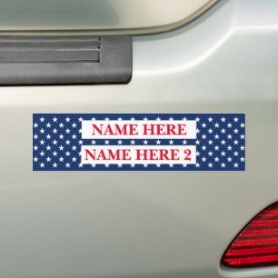 Verkiezingsnaam aanpassen bumpersticker