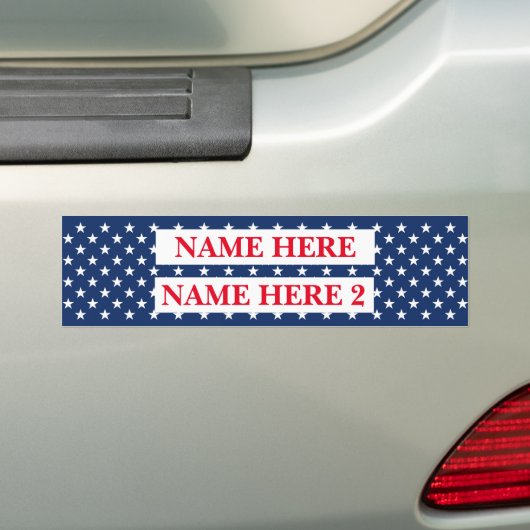 Verkiezingsnaam aanpassen bumpersticker (Op auto)