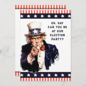 Verkiezingsnacht Uitnodigingen (Voorkant / Achterkant)
