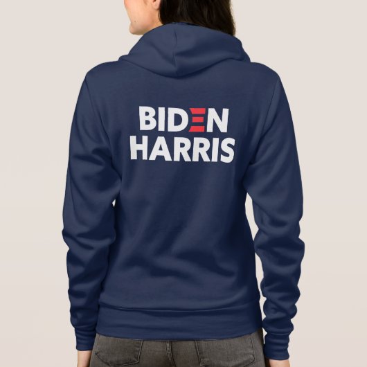 Verkiezingsondersteuning Biden/Harris Zip-up Hoodie (Achterkant)