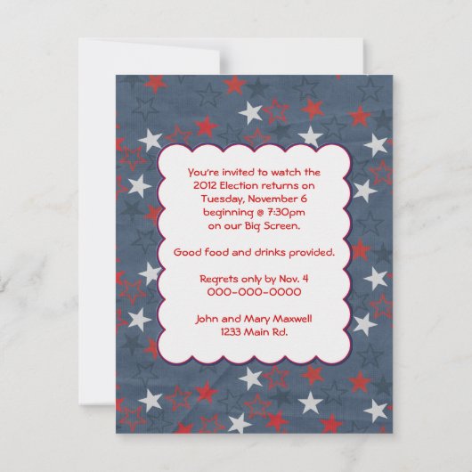 Verkiezingspartij Uitnodiging (Achterkant)