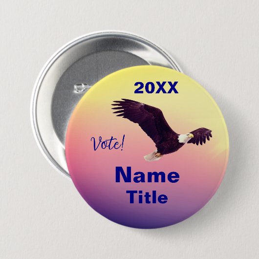  verkiezingspolitiek ronde button 7,6 cm (Voorkant /achterkant)