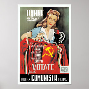 Verkiezingsposter Vrouwen van Italië! Voor uw huis Poster
