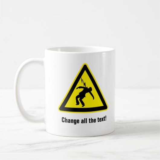 Verkiezingsrisico - Mok, aangepaste tekst Koffiemok (Links)