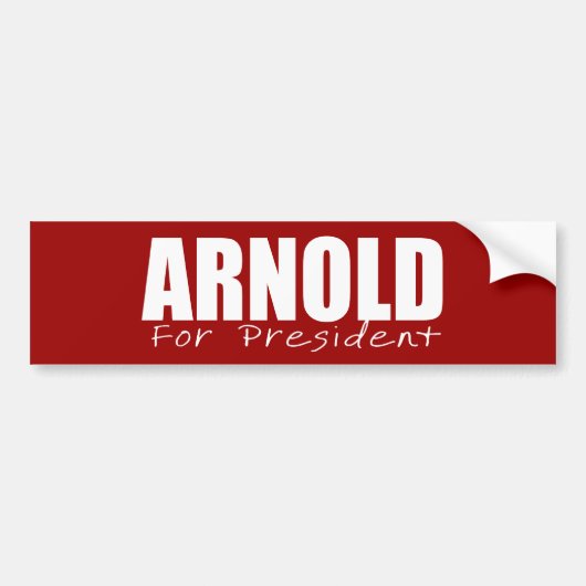 Verkiezingsrooster ARNOLD SCHWARZENEGGER Bumpersticker (Voorkant)