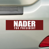 Verkiezingsrooster RALPH NADER Bumpersticker (Op auto)