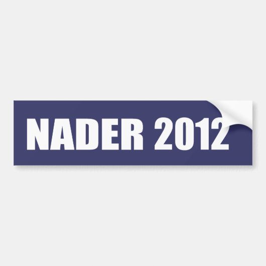 Verkiezingsrooster RALPH NADER Bumpersticker (Voorkant)