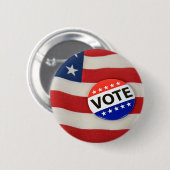 Verkiezingsstem Button op Amerikaanse vlag (Voorkant /achterkant)
