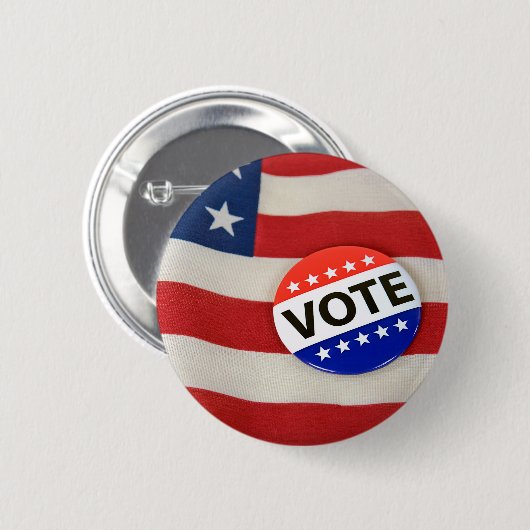 Verkiezingsstem Button op Amerikaanse vlag (Voorkant /achterkant)
