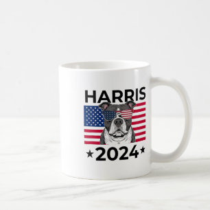 Verkiezingsstem Kamala Harris 2024 Pitbull Hond Vs Koffiemok
