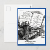 Verkiezingsstem volksstemming  Cartoon Briefkaart (Voorkant / Achterkant)