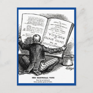 Verkiezingsstem volksstemming  Cartoon Briefkaart