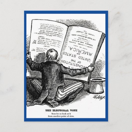 Verkiezingsstem volksstemming  Cartoon Briefkaart (Voorkant)