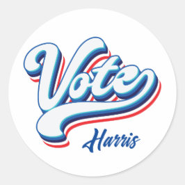 verkiezingstypografie ronde sticker