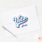 verkiezingstypografie ronde sticker (Envelop)