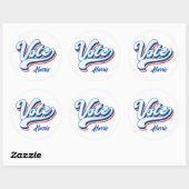 verkiezingstypografie ronde sticker (Vel)