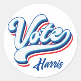 verkiezingstypografie ronde sticker