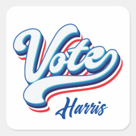 verkiezingstypografie vierkante sticker