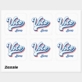 verkiezingstypografie vierkante sticker (Vel)