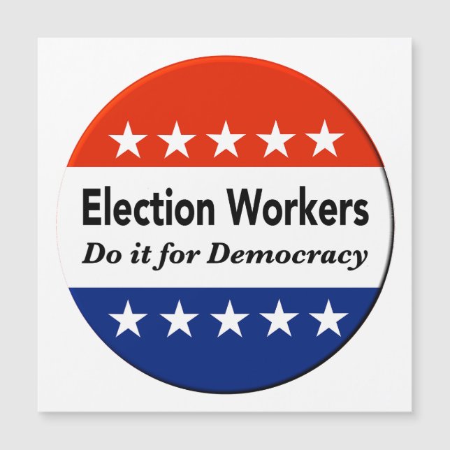 Verkiezingswerkers doen het voor de democratie (Voorkant)