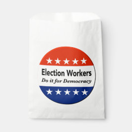 Verkiezingswerkers doen het voor de democratie bedankzakje