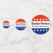 Verkiezingswerkers doen het voor de democratie confetti (Achterkanten)