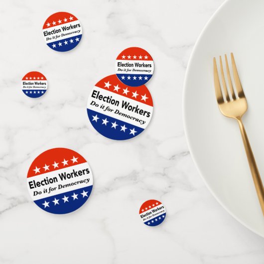 Verkiezingswerkers doen het voor de democratie confetti (Groep)