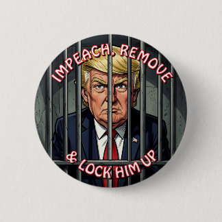 Verklaag, verwijder en sluit hem op Anti-Trump Ronde Button 5,7 Cm