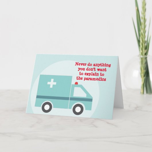Verklaar aan de paramedici kaart (Voorkant)