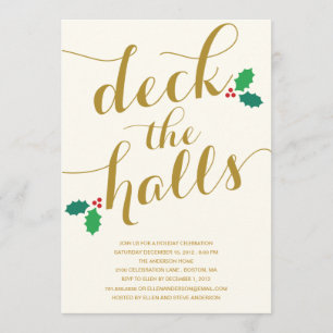 VERKLAAR DE HALLEN HOLIDAIRE INVITATIE KAART