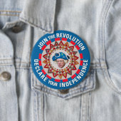 Verklaar uw onafhankelijkheid ronde button 4,0 cm (In situ)