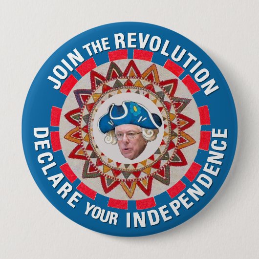 Verklaar uw onafhankelijkheid ronde button 4,0 cm (Voorkant)