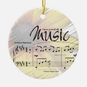 Verklaar uzelf met muziekversiering keramisch ornament