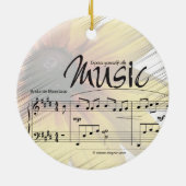 Verklaar uzelf met muziekversiering keramisch ornament (Achterkant)