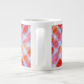 Verklaar van de achtergrond van de ontwerptextuur grote koffiekop (Achterkant)