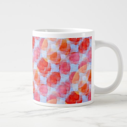 Verklaar van de achtergrond van de ontwerptextuur grote koffiekop (Rechts)